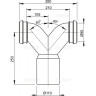 Двойное колено ALCAPLAST M909 90° с защитными затворами