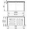 Горловина сливного трапа ALCAPLAST APV0900, решетка 105х105 нержавеющая сталь для APV26, APV26C
