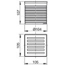 Горловина сливного трапа ALCPLAST APV0700, решетка 105х105, латунь-хром
