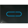 Кнопка управления ALCAPLAST NIGHT LIGHT-1 бесконтактная, для скрытых систем инсталляции, с подсветкой, стекло, черный