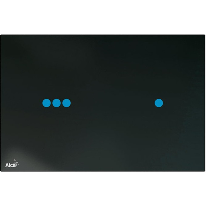 Кнопка управления ALCAPLAST NIGHT LIGHT-3 бесконтактная, для скрытых систем инсталляции, с подсветкой, стекло, черный