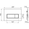 Кнопка управления ALCAPLAST M576 для скрытых систем инсталляции, белый матовый