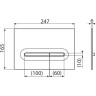 Кнопка управления ALCAPLAST M1876-1 для скрытых систем инсталляции, белый-матовый/xром-глянец
