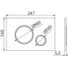 Кнопка управления ALCAPLAST M778 для скрытых систем инсталляции, черный матовый/хром глянец