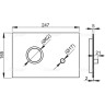 Кнопка управления ALCAPLAST FLAT STING-INOX металл, матовый