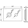Кнопка управления ALCAPLAST FLAT TURN металл, матовый