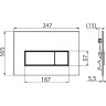 Кнопка управления ALCAPLAST THIN M572 для скрытых систем инсталляции, хром матовый