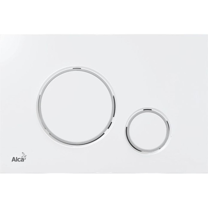 Кнопка управления ALCPLAST M770 для скрытых систем инсталляции, белый/хром глянец