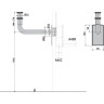 Колено ALCAPLAST A438 DN2 5/4 с гайкой, металл