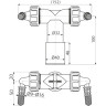 Колено ALCAPLAST с двумя штуцерами G1