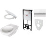 Комплект ALCAPLAST 6 v 1 WC ALCA RIMFLOW+ M1720-1, безободковый унитаз ALCA, сидение A604