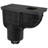 Ливнеотвод ALCAPLAST AGV2 300х155/125, подводка – прямая, черный