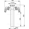 Патрубок ALCAPLAST A44MS-DN40 с накидной гайкой 6/4