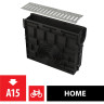 Пескоуловитель ALCAPLAST AVZ101R-R101S для дренажного канала AVZ101 без рамы с оцинкованной решеткой Т-образного профиля