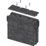 Пескоуловитель ALCAPLAST AVZ104R-R401 для дренажного канала AVZ104 с пластиковой рамой и пластиковой решеткой А15