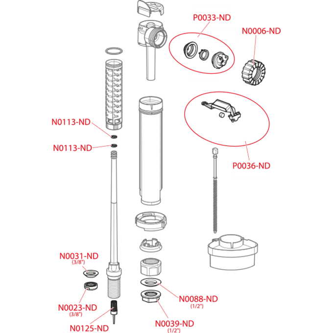 Прокладка коническая ALCAPLAST N0088-ND, 36х20,5х4
