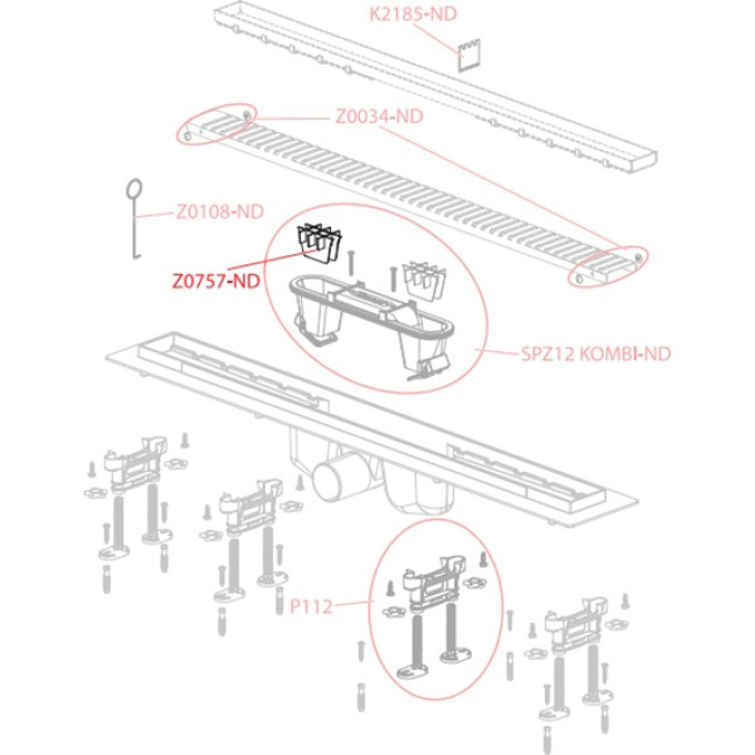 Сетчатый фильтр ALCAPLAST Z0757-ND
