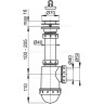 Сифон ALCAPLAST AG210712154 для мойки c нержавеющей решеткой Ø70 без штуцера