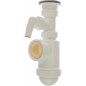 Сифон ALCAPLAST A441P-DN50/40 для мойки, c нержавеющей решеткой Ø70, с подводкой
