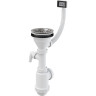 Сифон ALCAPLAST A447P-DN50/40 для мойки с нержавеющей решеткой Ø115, гофропереливом, с подводкой