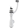 Сифон ALCAPLAST A444-DN50/40 для мойки с нержавеющей решеткой Ø70, гофропереливом, без штуцера