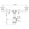 Сифон ALCAPLAST A448-DN50/40 для сдвоенной мойки, с накидными гайками 6/4