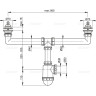 Сифон ALCAPLAST A449-DN50/40 для сдвоенной мойки, с нержавеющими решетками Ø70, без штуцера