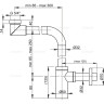 Сифон ALCAPLAST A403 для умывальника Ø32 DESIGN, цельнометаллический, экономящий пространство