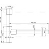 Сифон ALCAPLAST A402 для умывальника Ø32 DESIGN, цельнометаллический массивный