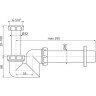 Сифон ALCAPLAST A45F-DN40 для умывальника и биде, пластик Ø40