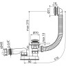 Сифон ALCAPLAST AG210135160 для ванны click/clac металл