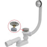 Сифон ALCAPLAST A504CKM для ванны click/clack металл