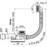 Сифон ALCAPLAST A507CKM для ванны click/clack металл, длина 57 см