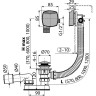 Сифон ALCAPLAST A508CKM для ванны CLICK/CLACK с напуском воды через перелив