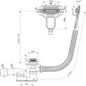 Сифон ALCAPLAST A516CKM для ванны click/clak, металл