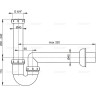 Сифон ALCAPLAST A80-DN40 трубчатый с накидной гайкой 6/4