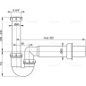 Сифон ALCAPLAST A80-DN50 трубчатый с накидной гайкой 6/4