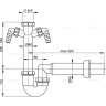 Сифон ALCAPLAST A82-DN50 трубчатый с накидной гайкой 6/4