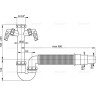 Сифон ALCAPLAST A84-DN50/40 трубчатый с накидной гайкой 6/4