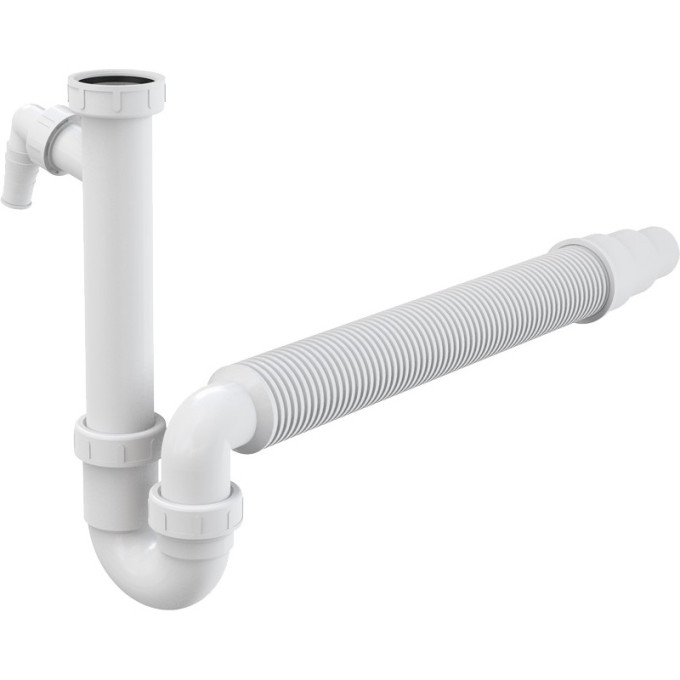 Сифон ALCAPLAST A83-DN50/40 трубчатый с накидной гайкой 6/4