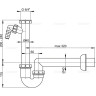 Сифон ALCAPLAST A81-DN40 трубчатый с накидной гайкой 6/4