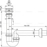 Сифон ALCAPLAST A800-DN40 трубчатый с нержавеющей решеткой Ø70, без штуцера