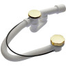 Сифон ALCAPLAST ZLATO A55GOLD-80-RU-01 для ванны автомат комплект, металл/металл