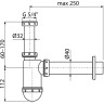 Сифон для умывальника ALCAPLAST AG210522140 Ø40 c накидной гайкой 5/4