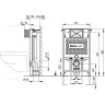 Скрытая система инсталляции ALCAPLAST A101/850 для сухой установки (для гипсокартона)