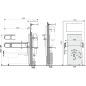 Скрытая система инсталляции ALCAPLAST AM101/1500L для сухой установки (для гипсокартона) регулируемая по высоте