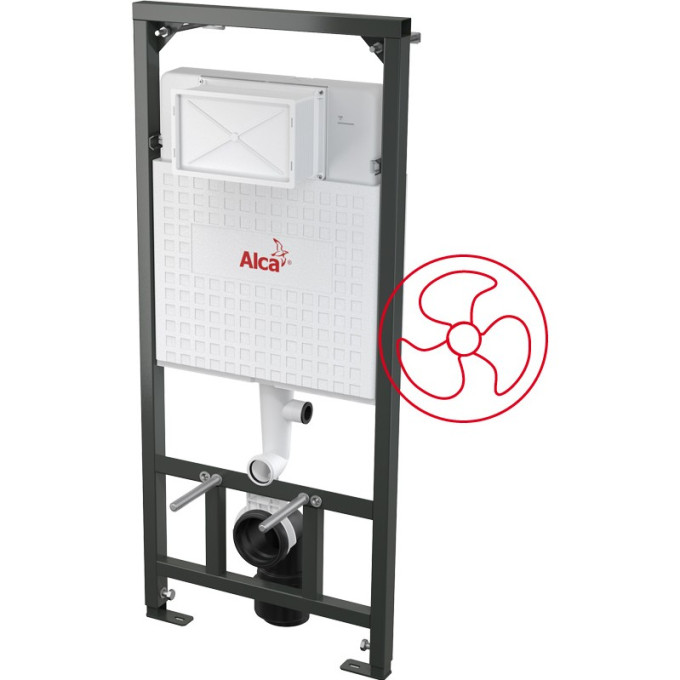Скрытая система инсталляции ALCAPLAST A101/1200V для сухой установки (для гипсокартона) с вентиляцией