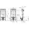 Скрытая система инсталляции ALCAPLAST AM101/1120V для сухой установки (для гипсокартона) с вентиляцией