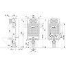 Скрытая система инсталляции ALCAPLAST A115/1000V для замуровывания в стену с вентиляцией