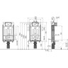 Скрытая система инсталляции ALCAPLAST AM115/1000V RENOVMODUL для замуровывания в стену, с вентиляцией